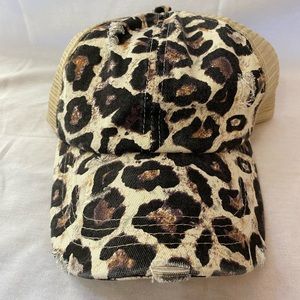 Cheetah Print Pony Tale Hat